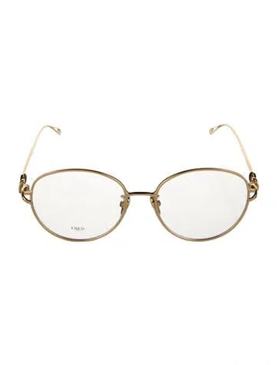 Pre-owned Fred Round Eyeglasses W/ Tags In Gold