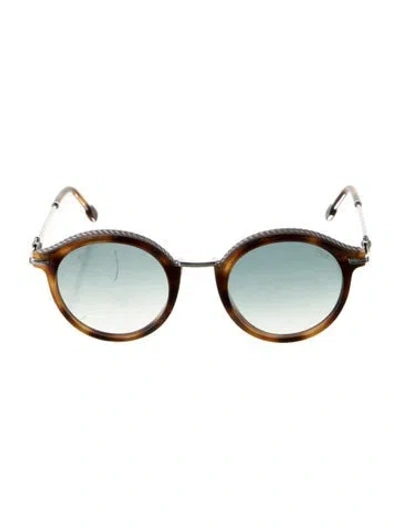 Pre-owned Fred Round Gradient Sunglasses W/ Tags In Brown