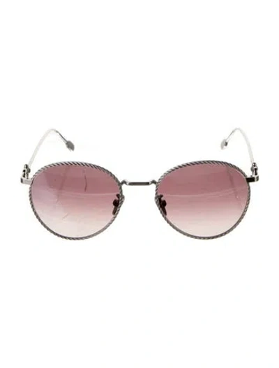 Pre-owned Fred Round Gradient Sunglasses W/ Tags In Silver