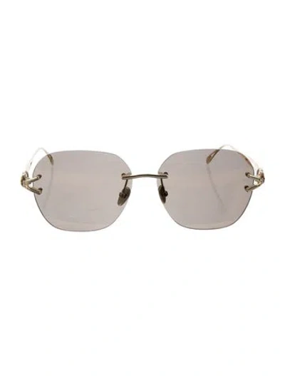 Pre-owned Fred Round Tinted Sunglasses W/ Tags In Black