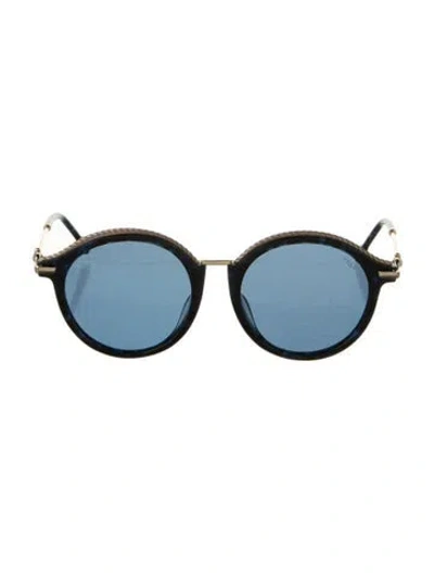 Pre-owned Fred Round Tinted Sunglasses W/ Tags In Blue