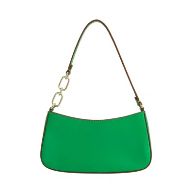 Fred Segal Medium Shine Leather Mini Shoulder Bag In Green