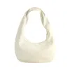 Fred Segal Rounded Soft Hobo Bag In Smooth Nappa Leather Nap In White