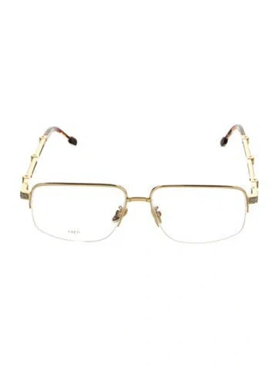 Pre-owned Fred Square Eyeglasses In Gold