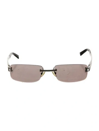 Pre-owned Fred Square Tinted Sunglasses In Black/metallic