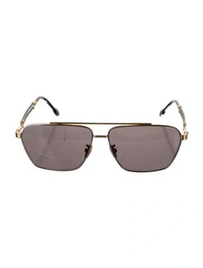 Pre-owned Fred Square Tinted Sunglasses W/ Tags In Gold