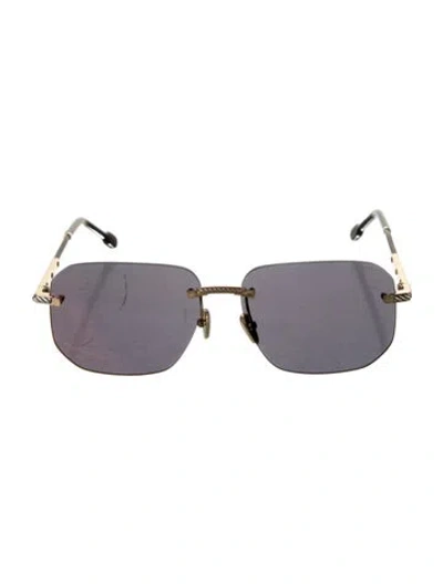 Pre-owned Fred Square Tinted Sunglasses W/ Tags In Gold