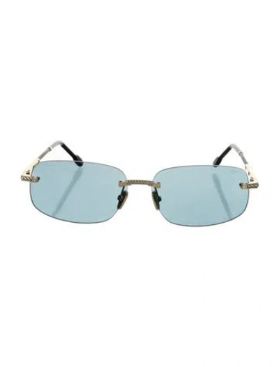 Pre-owned Fred Square Tinted Sunglasses W/ Tags In Gold