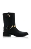 Freda Salvador Aeri Leather Moto Boots In Multi