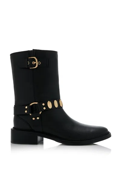 Freda Salvador Aeri Leather Moto Boots In Multi