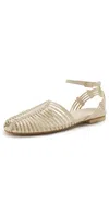 Freda Salvador Blake Sandals Vanilla Calf In Metallic