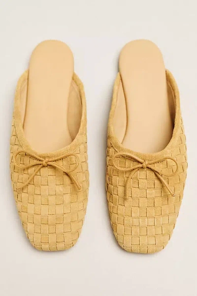 Freda Salvador Cammie Suede Mule Flats In Gold