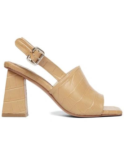 Freda Salvador Cecilia Leather Heel In Gold