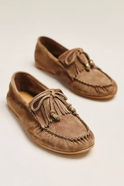 Freda Salvador Celeste Fringe Loafers In Brown