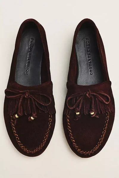 Freda Salvador Celeste Fringe Loafers In Brown