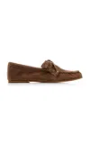 Freda Salvador Celeste Suede Loafers In Brown