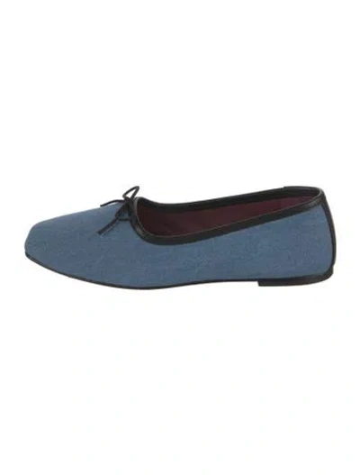 Pre-owned Freda Salvador Denim Ballet Flats In Blue