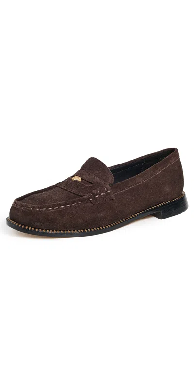 Freda Salvador Elba Flats Espresso Suede In Brown