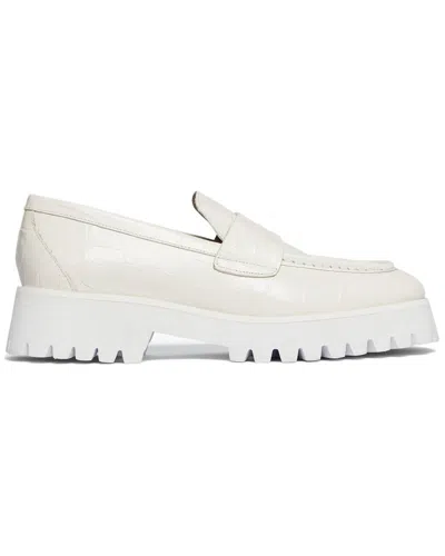 Freda Salvador Hana Leather Loafer In White