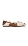 FREDA SALVADOR JADA CALFHAIR LEATHER BALLET FLATS