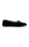 Freda Salvador Jada Velvet Ballet Flats In Brown