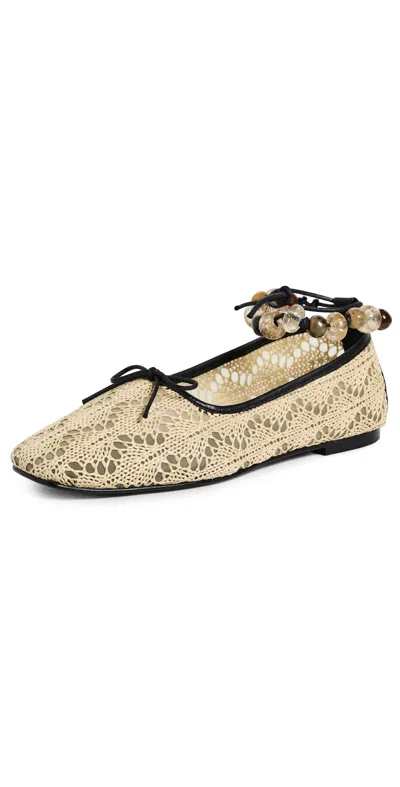 Freda Salvador Jada X Lorna Murray Flats Natural Diamond Raffia In Neutral
