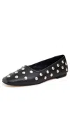 Freda Salvador Jessie Flat In Black Calf With Studs