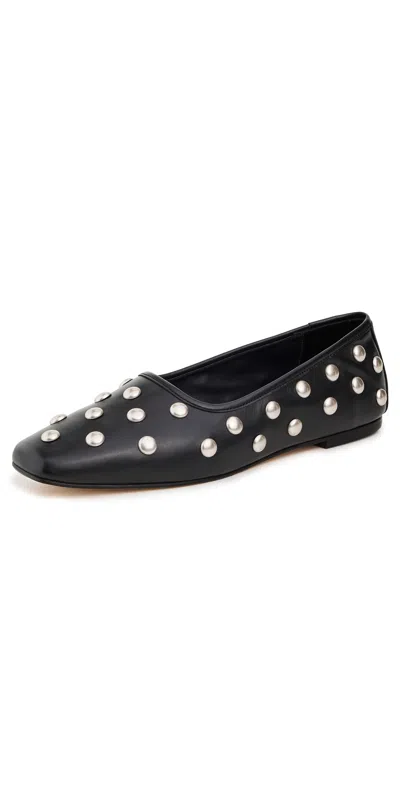 FREDA SALVADOR JESSIE FLATS BLACK CALF WITH STUDS