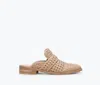 Freda Salvador Keen Mule In Nude Woven Cald In Multi