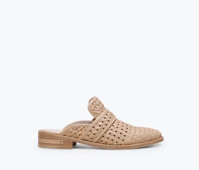 Freda Salvador Keen Mule In Nude Woven Cald In Multi