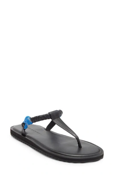 Freda Salvador Knotted T-strap Sandal In Black