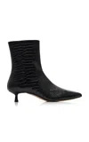 Freda Salvador Lanna Croc-effect Leather Boots In Black