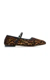 Freda Salvador Laurel Leopard Pony Hair Ballet Flats