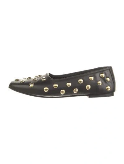 Pre-owned Freda Salvador Leather Ballet Flats In Black