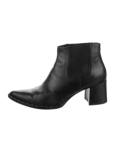 Pre-owned Freda Salvador Leather Boots In Black