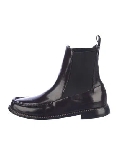 Pre-owned Freda Salvador Leather Chelsea Boots In Blue