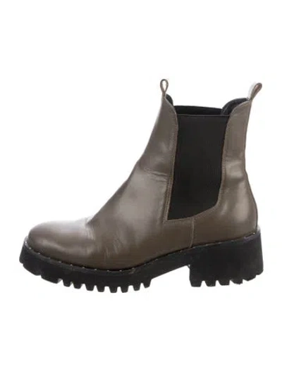 Pre-owned Freda Salvador Leather Chelsea Boots In Brown
