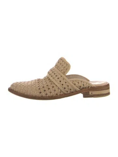 Pre-owned Freda Salvador Leather Espadrilles In Neutral