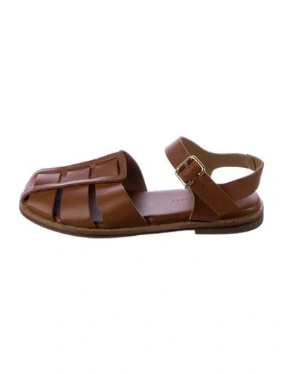 Pre-owned Freda Salvador Leather Flats In Brown