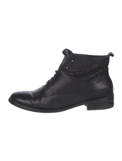 Pre-owned Freda Salvador Leather Lace-up Boots In Multi