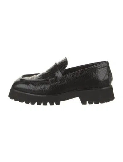 Pre-owned Freda Salvador Leather Loafers In Black