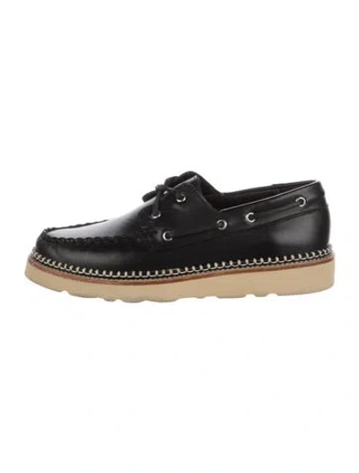 Pre-owned Freda Salvador Leather Loafers In Black