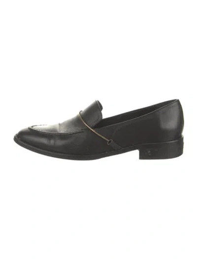 Pre-owned Freda Salvador Leather Loafers In Black