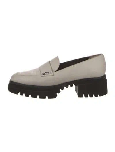 Pre-owned Freda Salvador Leather Loafers In Neutral
