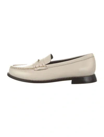 Pre-owned Freda Salvador Leather Loafers In Neutral