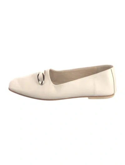 Pre-owned Freda Salvador Leather Loafers In Neutrals