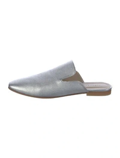 Pre-owned Freda Salvador Leather Mules In Silver