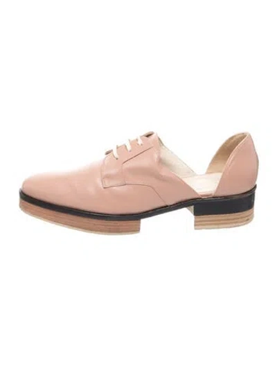 Pre-owned Freda Salvador Leather Oxfords In Neutrals
