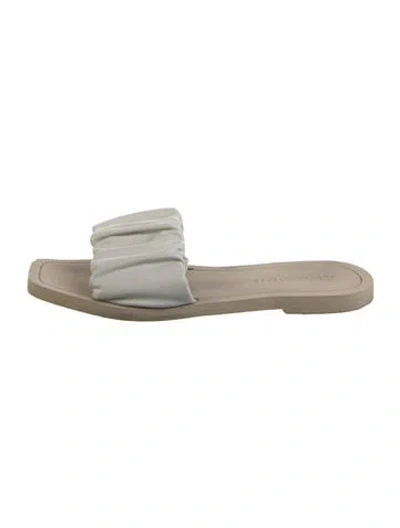 Pre-owned Freda Salvador Leather Slides In Neutral