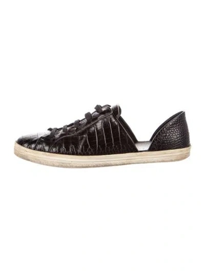 Pre-owned Freda Salvador Leather Sneakers In Black